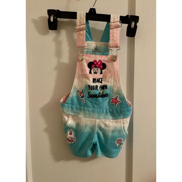 Minnie Mouse Tie-Dye Short Overalls for Girls - Picture 1 of 5